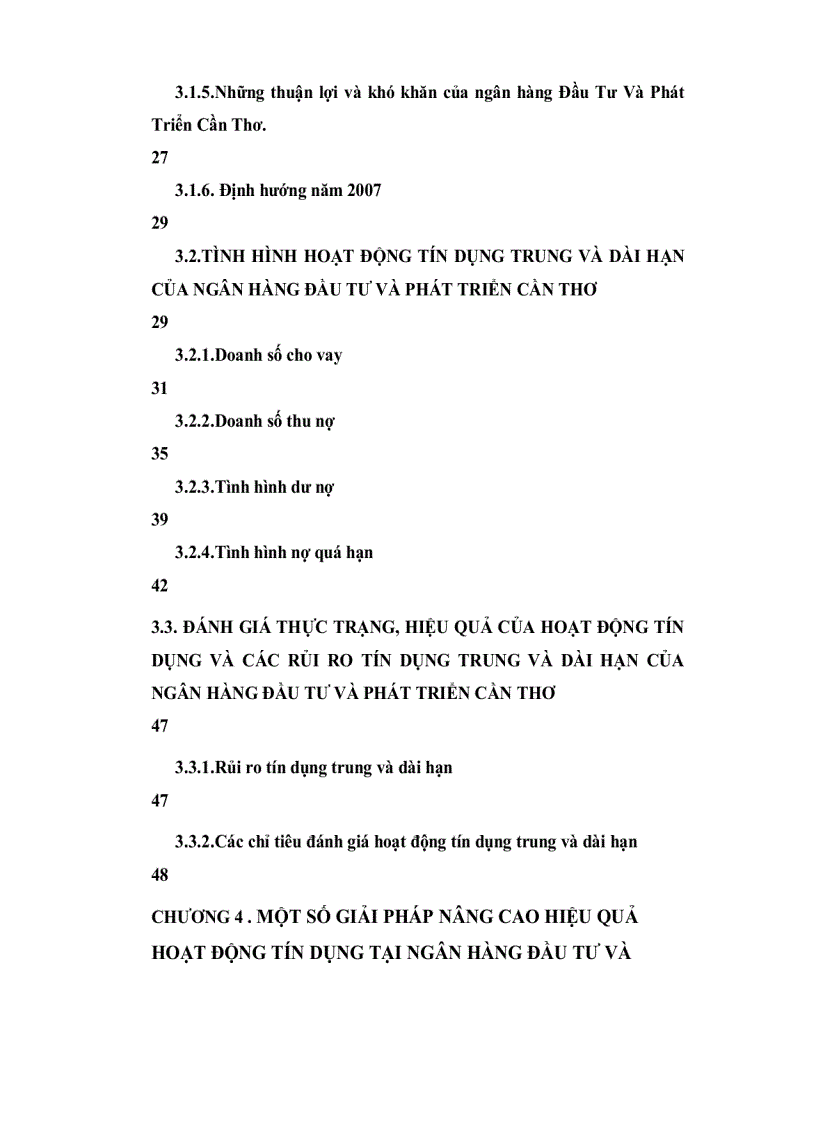 image for page Phân tích hiệu quả hoạt động tín dụng trung và dài hạn tại chi nhánh ngân hàng đầu tư và phát triển cần thơ