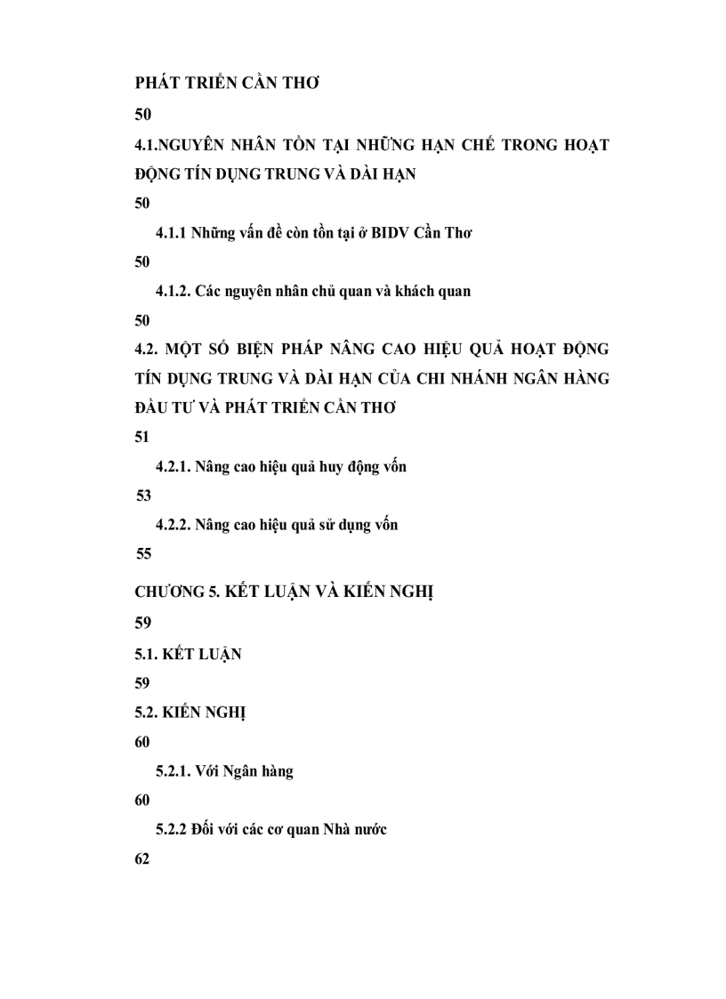image for page Phân tích hiệu quả hoạt động tín dụng trung và dài hạn tại chi nhánh ngân hàng đầu tư và phát triển cần thơ
