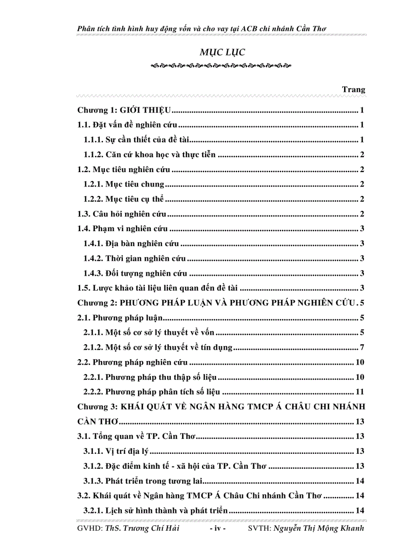 image for page Phân tích tình hình huy động vốn và cho vay tại Ngân hàng thương mại cổ phần Á Châu chi nhánh Cần Thơ