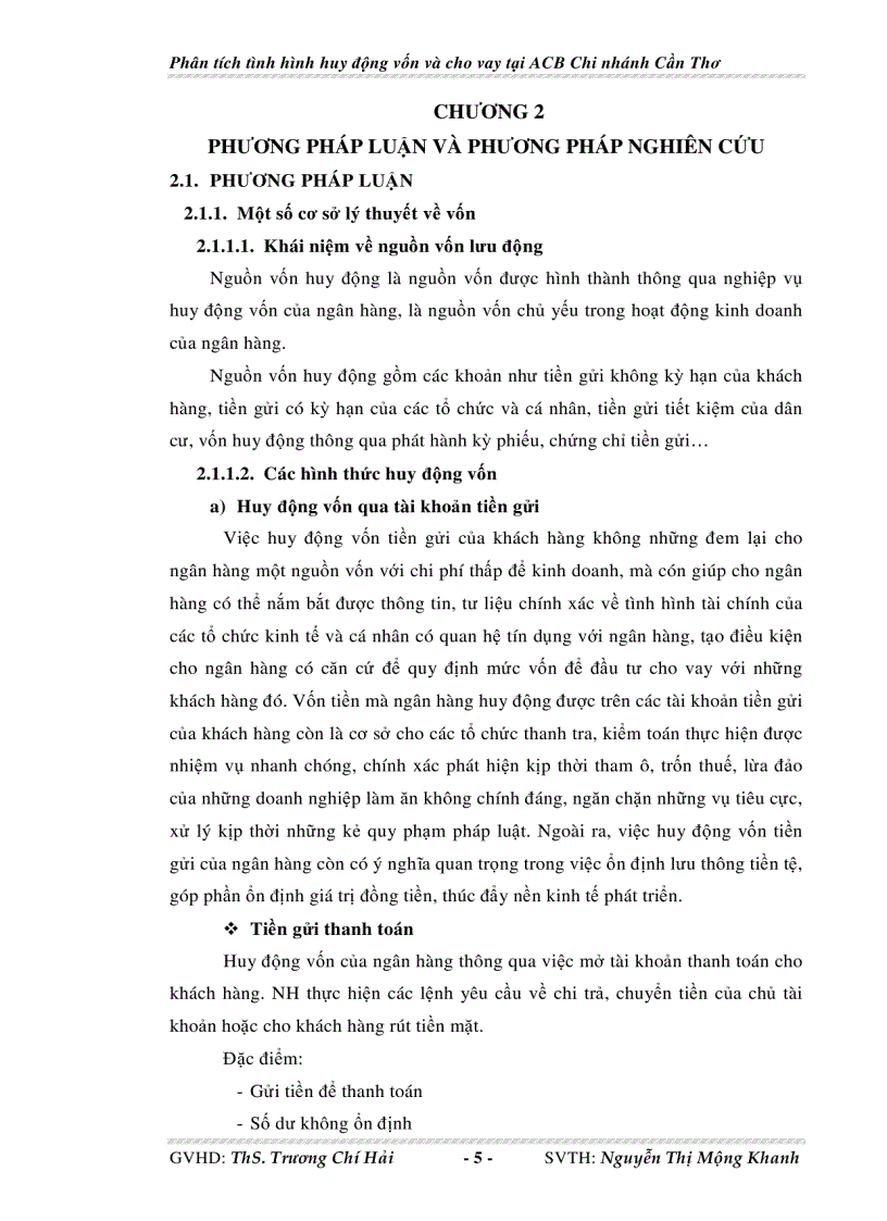 image for page Phân tích tình hình huy động vốn và cho vay tại Ngân hàng thương mại cổ phần Á Châu chi nhánh Cần Thơ