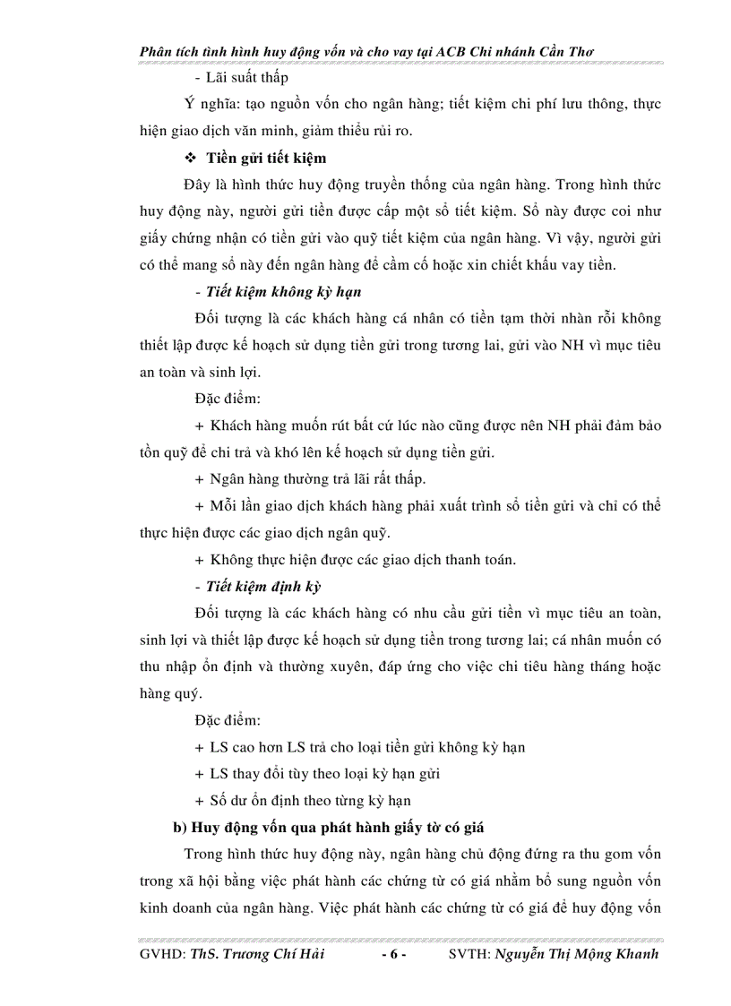 image for page Phân tích tình hình huy động vốn và cho vay tại Ngân hàng thương mại cổ phần Á Châu chi nhánh Cần Thơ
