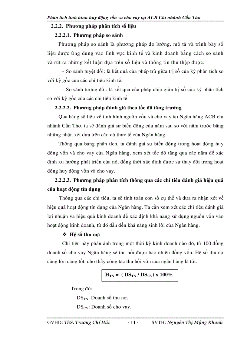 image for page Phân tích tình hình huy động vốn và cho vay tại Ngân hàng thương mại cổ phần Á Châu chi nhánh Cần Thơ