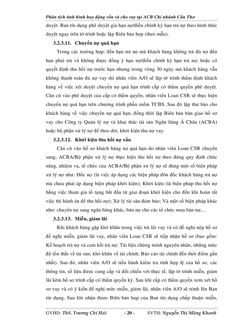 image for page Phân tích tình hình huy động vốn và cho vay tại Ngân hàng thương mại cổ phần Á Châu chi nhánh Cần Thơ