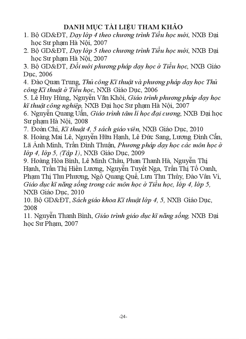 image for page Tìm hiểu việc giáo dục kĩ năng sống cho học sinh Tiểu học trong dạy học môn Kĩ thuật lớp 4 5