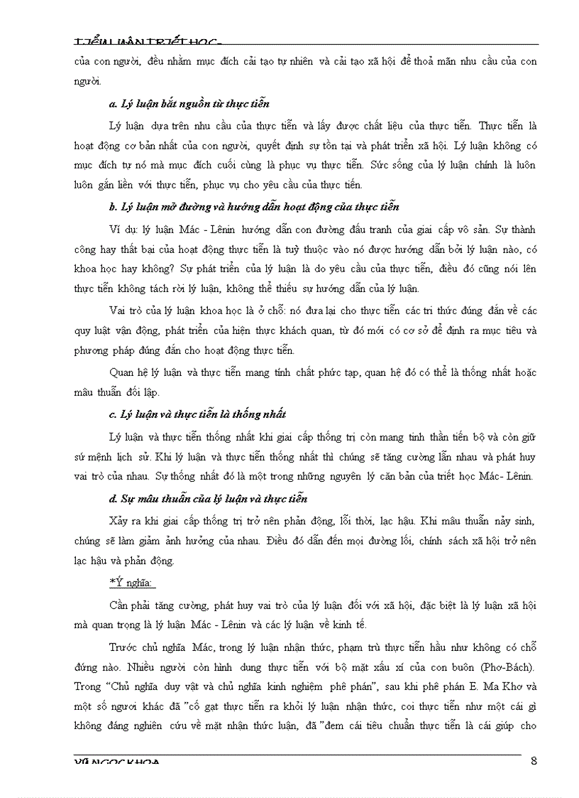 image for page Tiểu luận Triết Học