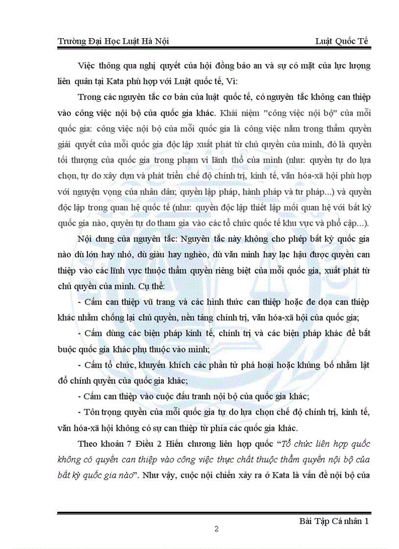 Bài tập cá nhân công pháp quốc tế 1 đề 6