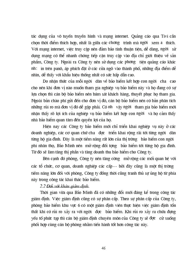 image for page Bảo hiểm kết hợp con người thực trạng và giải pháp nhằm thúc đẩy sự phát triển của nghiệp vụ tại phòng bảo hiểm khu vực 6 Chi nhánh Bảo Minh Hà Nộ