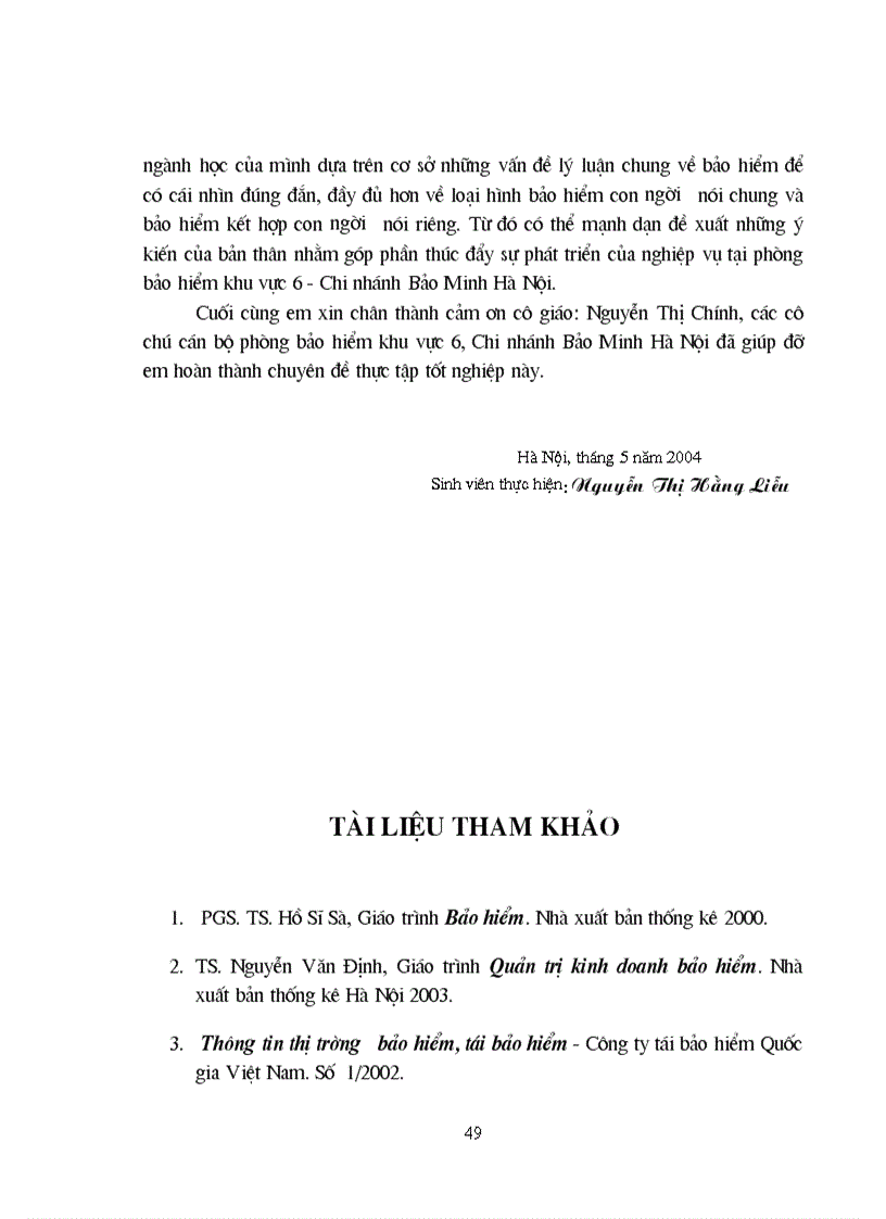 image for page Bảo hiểm kết hợp con người thực trạng và giải pháp nhằm thúc đẩy sự phát triển của nghiệp vụ tại phòng bảo hiểm khu vực 6 Chi nhánh Bảo Minh Hà Nộ