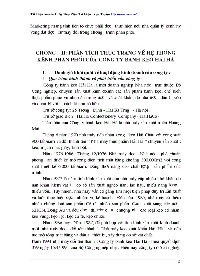 image for page Hoàn thiện hệ thống kênh phân phối của công ty bánh kẹo Hải Hà