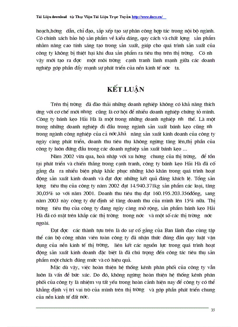 image for page Hoàn thiện hệ thống kênh phân phối của công ty bánh kẹo Hải Hà