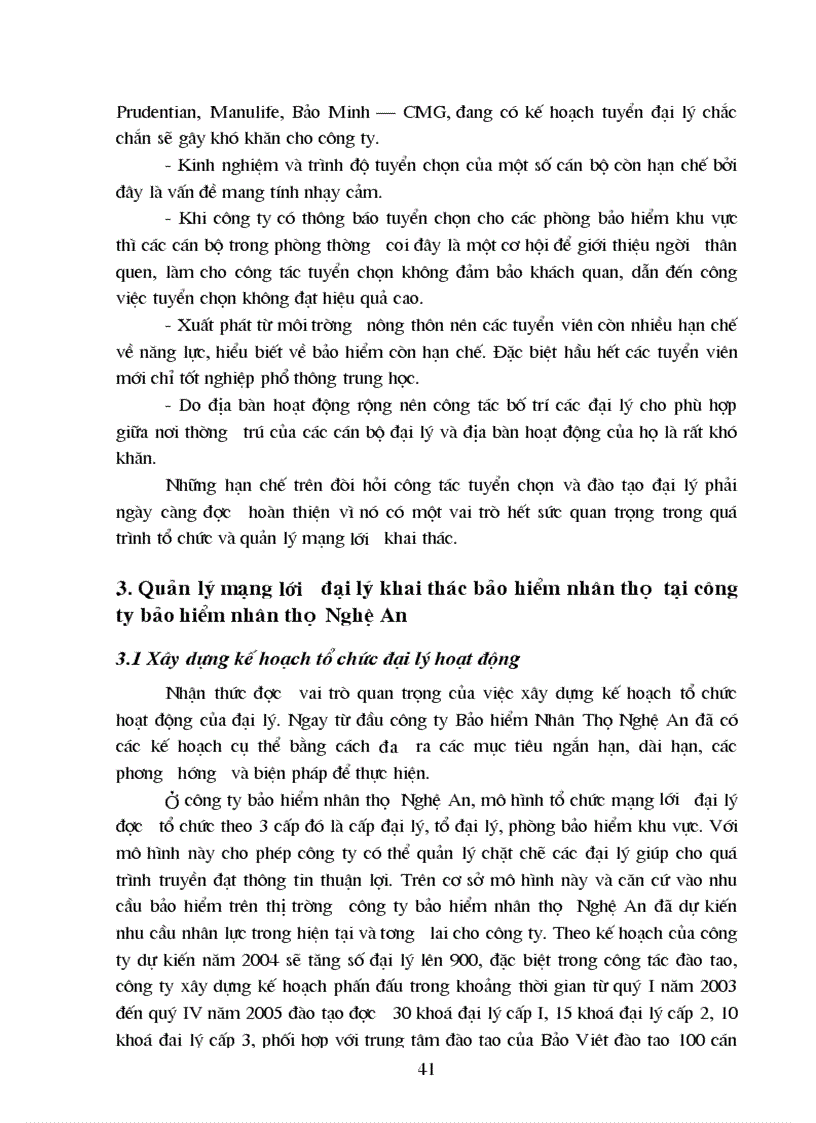 image for page Tổ chức và quản lý mạng lưới đại lý khai thác bảo hiểm nhân thọ tại công ty bảo hiểm nhân thọ Nghệ An