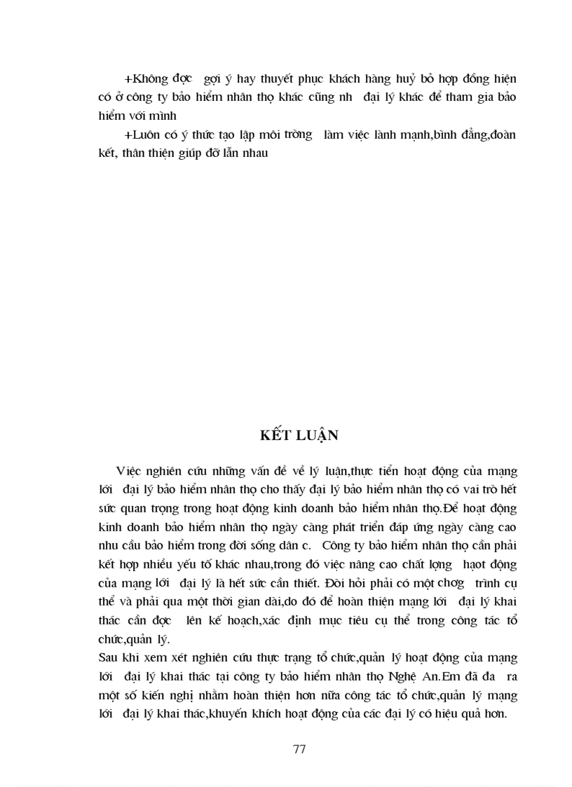 image for page Tổ chức và quản lý mạng lưới đại lý khai thác bảo hiểm nhân thọ tại công ty bảo hiểm nhân thọ Nghệ An