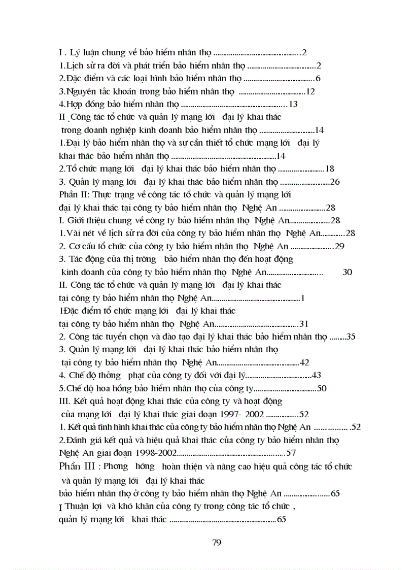 image for page Tổ chức và quản lý mạng lưới đại lý khai thác bảo hiểm nhân thọ tại công ty bảo hiểm nhân thọ Nghệ An