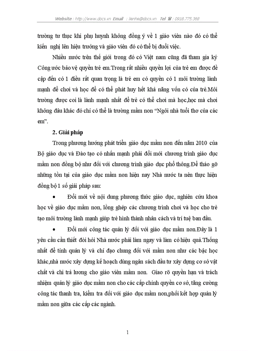 image for page Thực trạng và giải pháp về giáo dục mầm non ở nước ta hiện nay