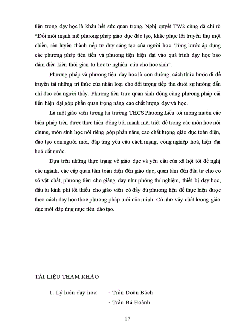 image for page Sử dụng phương tiện trực quan trong việc đổi mới phương pháp dạy học môn sinh học trường THCS Trường THCS Song Hồ huyện Thuận Thành Bắc Ninh