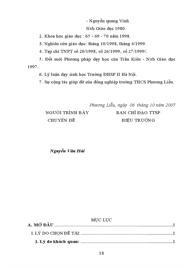 image for page Sử dụng phương tiện trực quan trong việc đổi mới phương pháp dạy học môn sinh học trường THCS Trường THCS Song Hồ huyện Thuận Thành Bắc Ninh