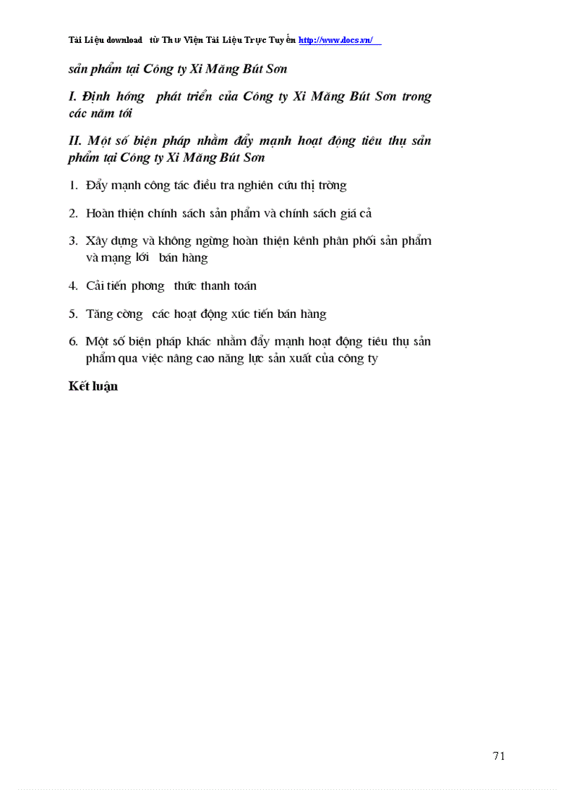 image for page Một số biện pháp nhằm đẩy mạnh hoạt động tiêu thụ sản phẩm ở Công ty Xi Măng Bút Sơn