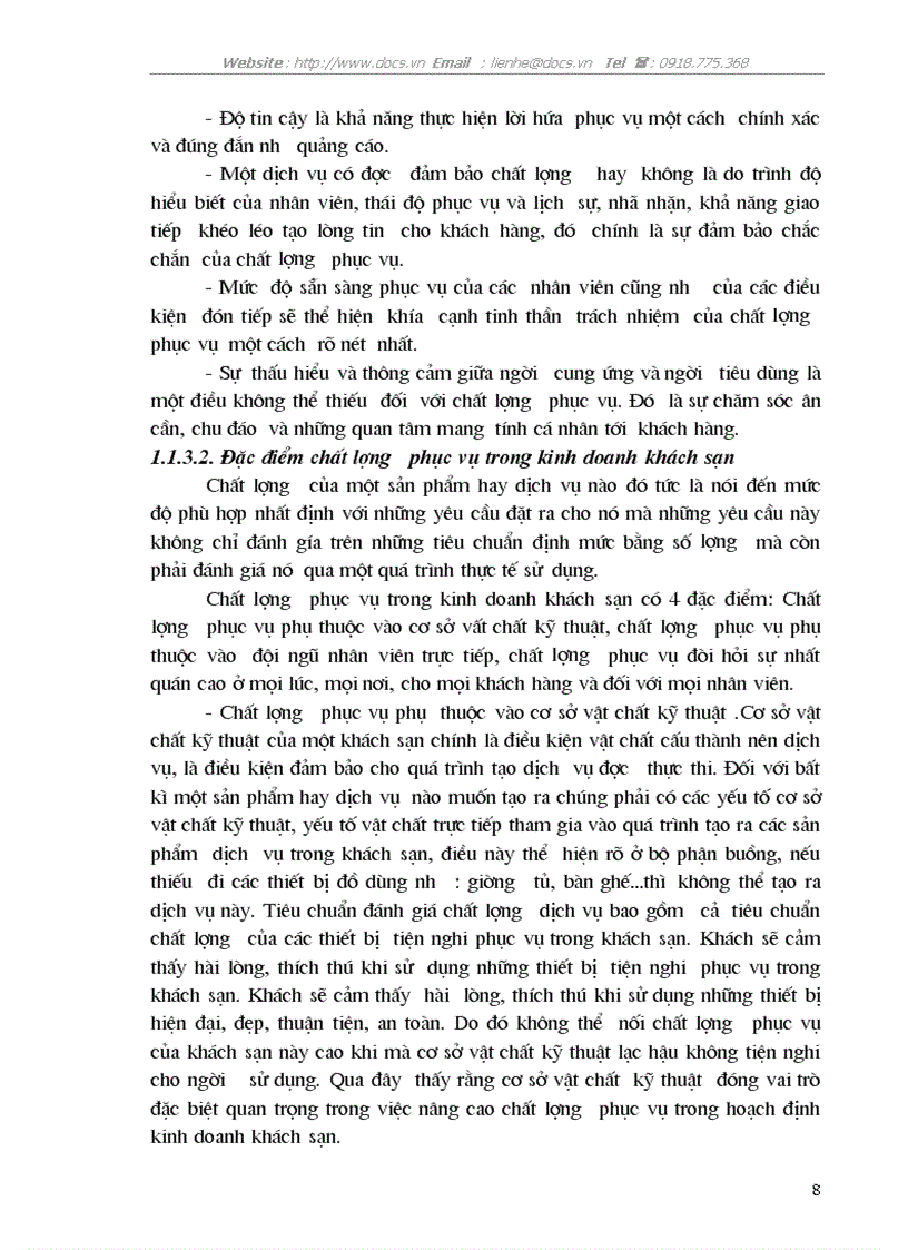 image for page Thực trạng và giải pháp chủ yếu nhằm nâng cao chất lượng phục vụ trong kinh doanh khách sạn tại Công ty khách sạn du lịch Kim Liên