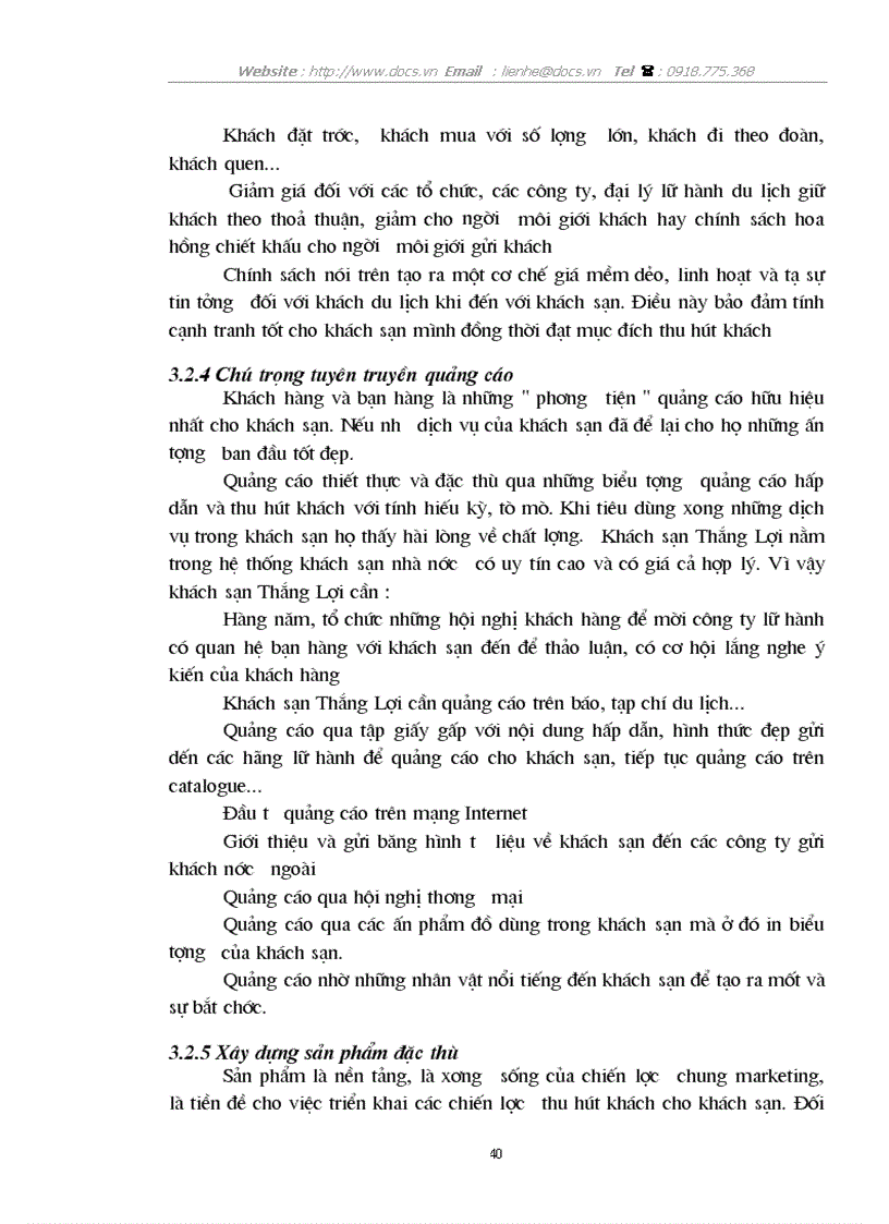 image for page Đặc điểm nguồn khách và các biện pháp tăng cường khả năng thu hút khách của khách sạn Thắng lợi
