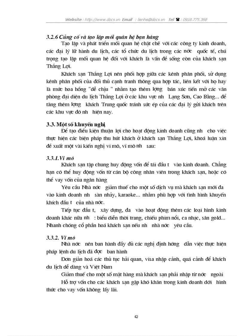image for page Đặc điểm nguồn khách và các biện pháp tăng cường khả năng thu hút khách của khách sạn Thắng lợi