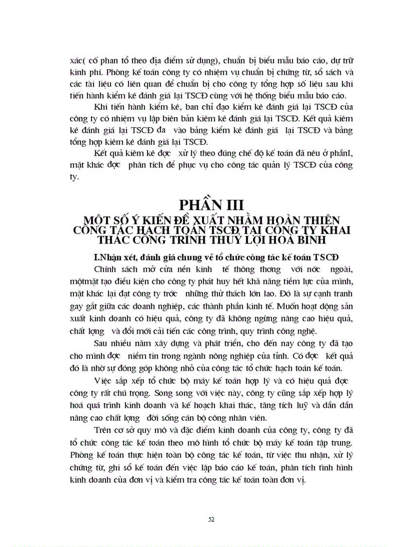 image for page Tổ chức hạch toán kế toán TSCĐ tại Công Ty Khai Thác Công Trình Thuỷ Lợi Hoà Bình