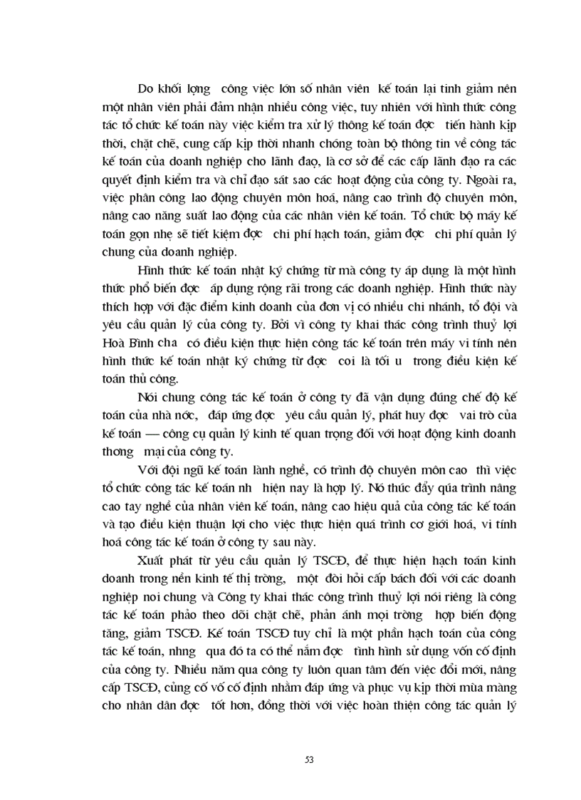 image for page Tổ chức hạch toán kế toán TSCĐ tại Công Ty Khai Thác Công Trình Thuỷ Lợi Hoà Bình