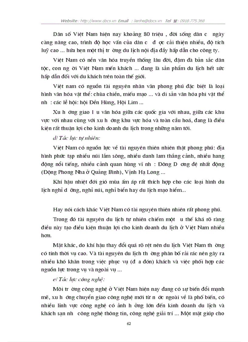 image for page 1số ý kiến đề xuất nhằm hoàn thiện công tác hoạch định chiến lược kinh doanh ở C ty khách sạn du lịch Thắng Lợi