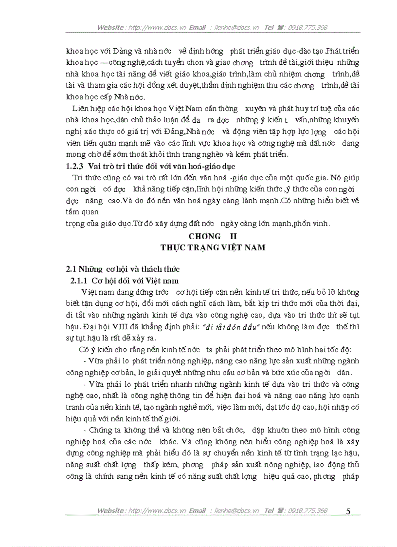 image for page Vai trò của tri thức trong đời sống xã hội