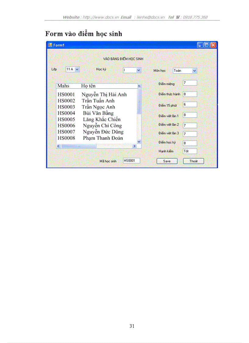 image for page Bài toán quản lý điểm học sinh THPT