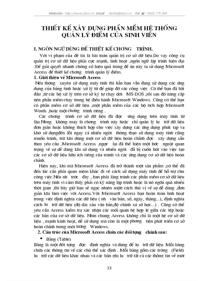 image for page Khảo sát Phân tích thiết kế hệ thống thông tin quản lý điểm của sinh viên