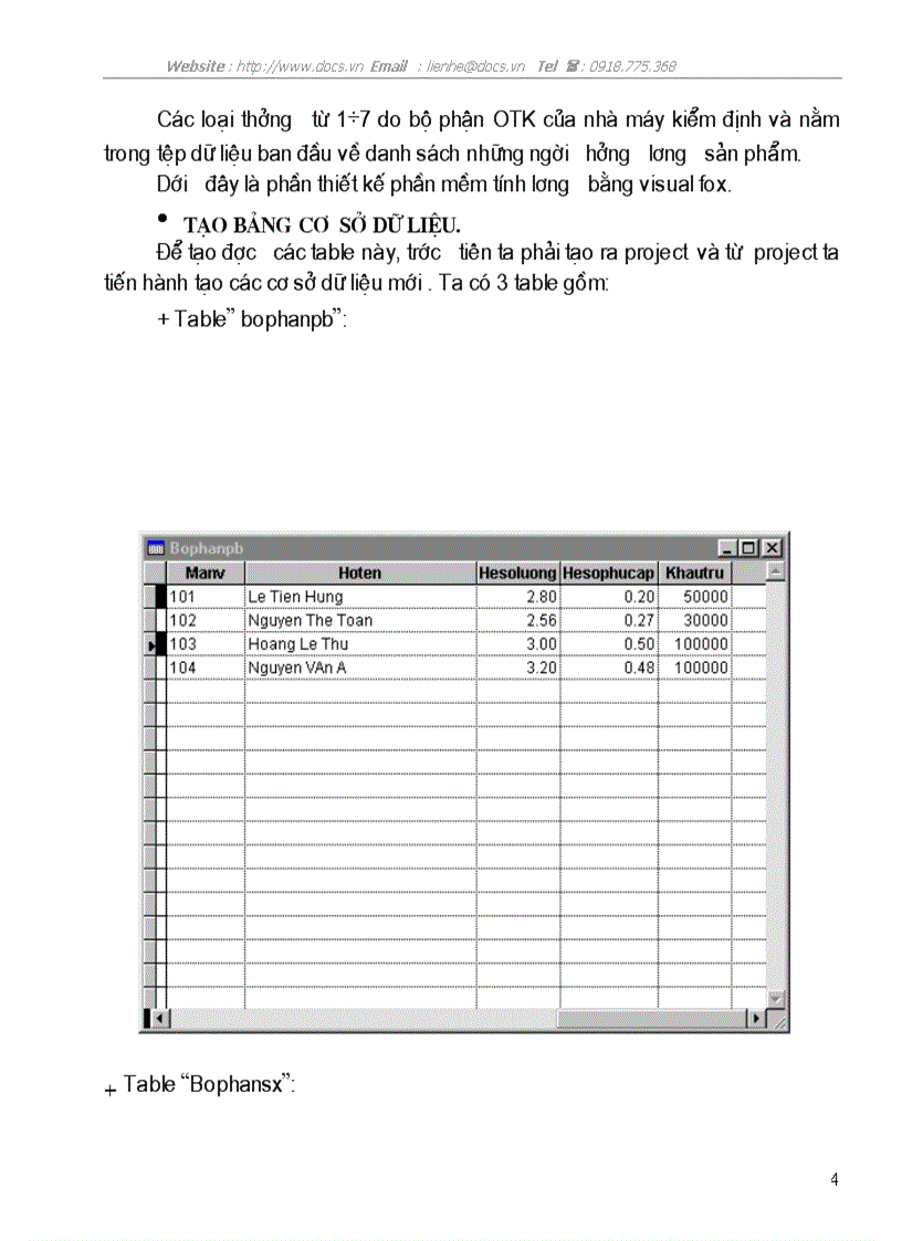 image for page Công nghệ phần mềm Thiết kế bản mẫu phần mềm tính lương