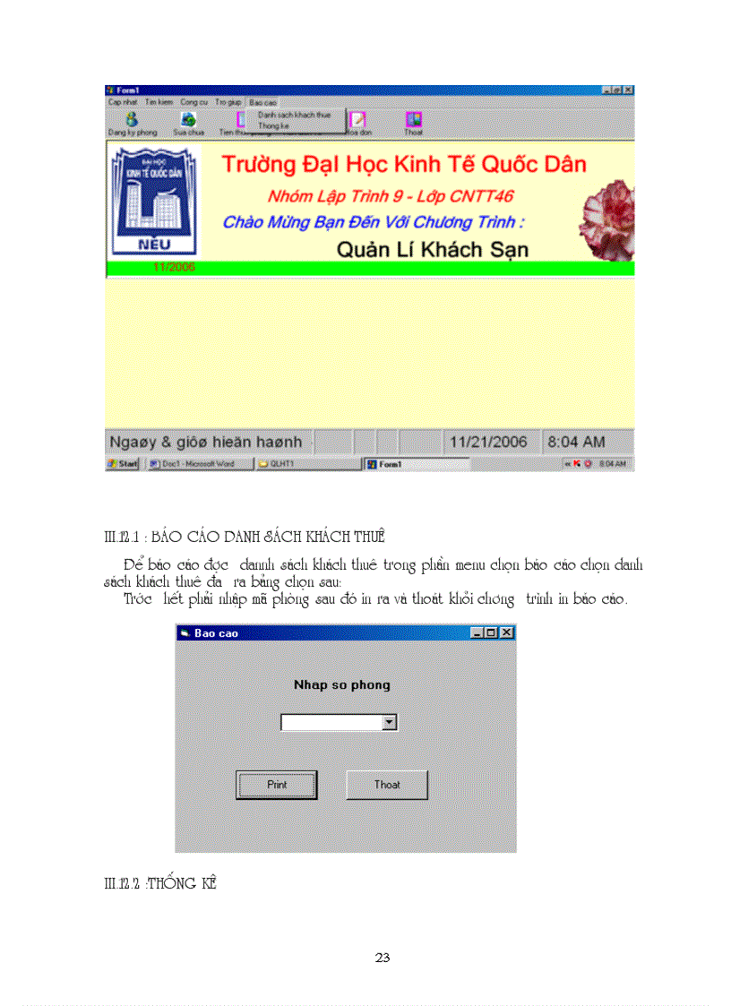 image for page Chương trình quản lý khách sạn