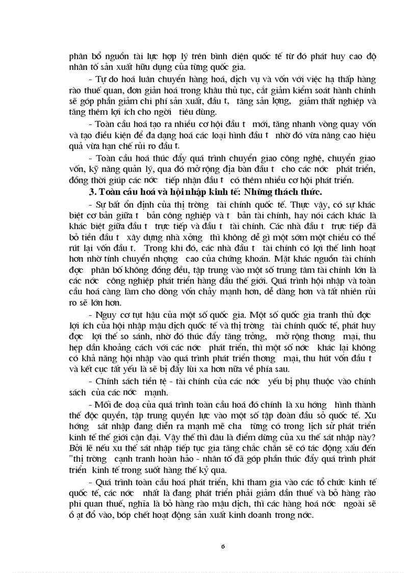 image for page Toàn cầu hoá hội nhập kinh tế xu thế thời cơ thách thức