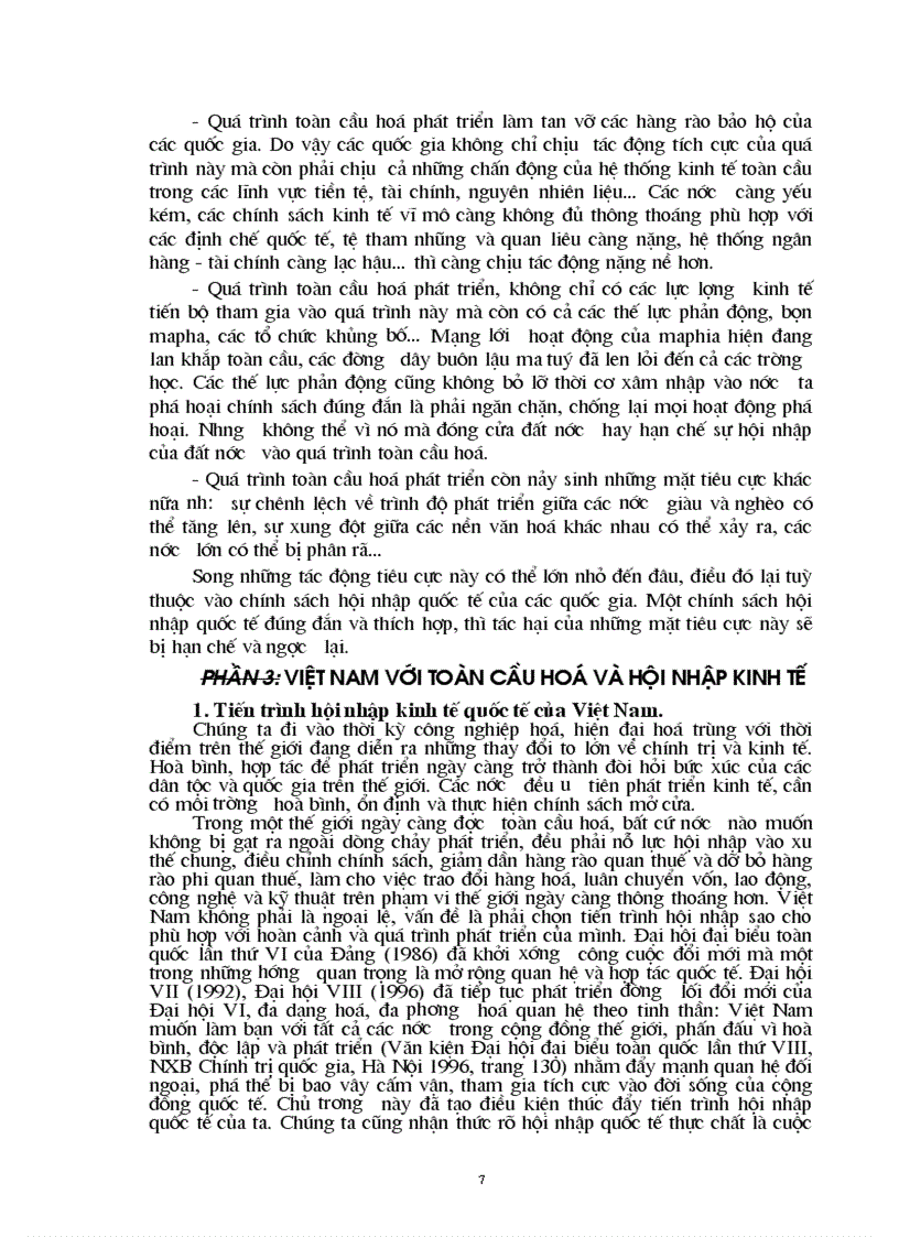 image for page Toàn cầu hoá hội nhập kinh tế xu thế thời cơ thách thức