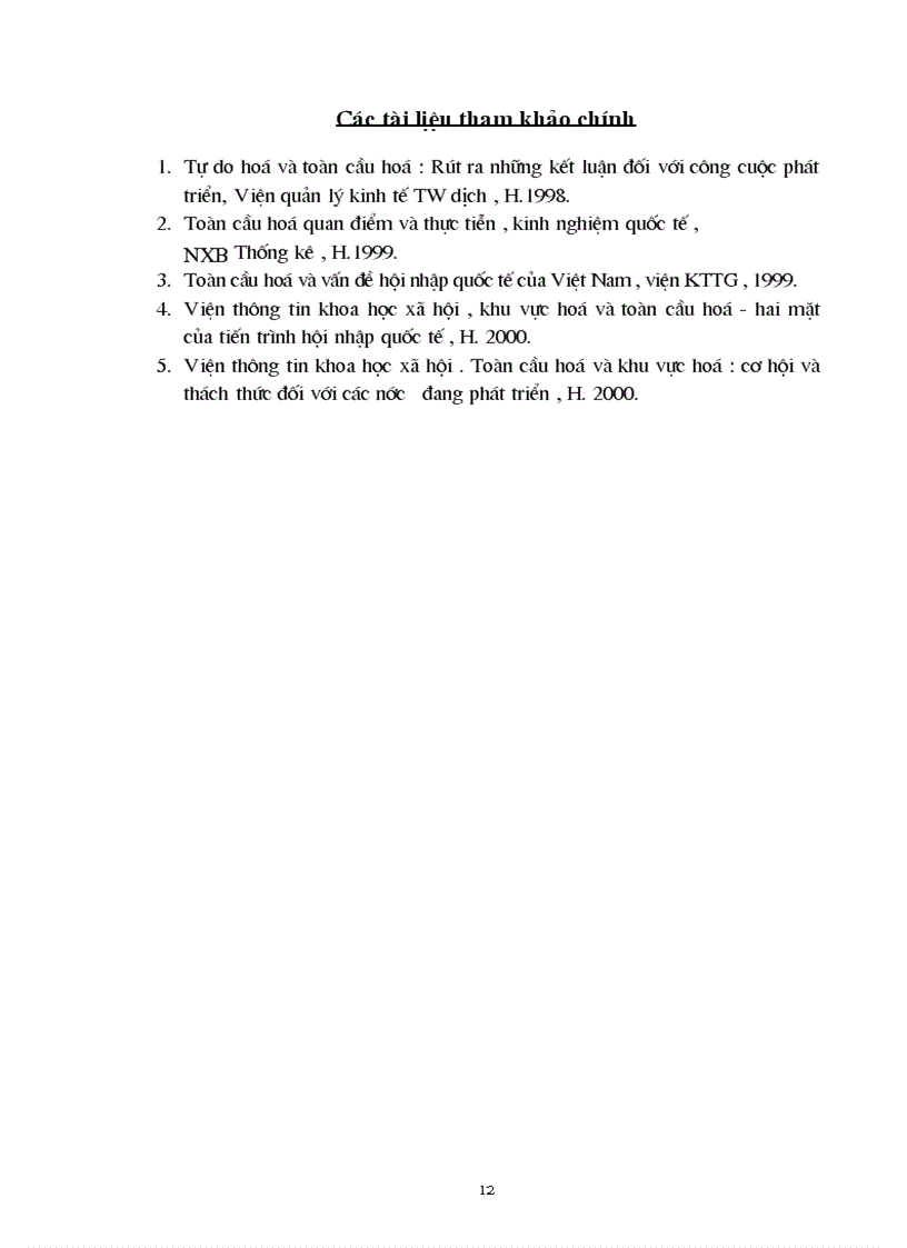 image for page Toàn cầu hoá hội nhập kinh tế xu thế thời cơ thách thức