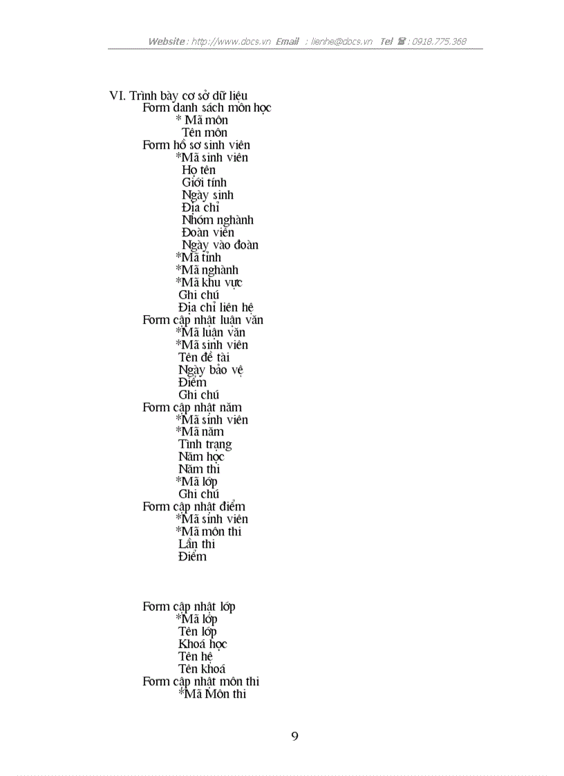 image for page Lập chương trình quản lý sinh viên