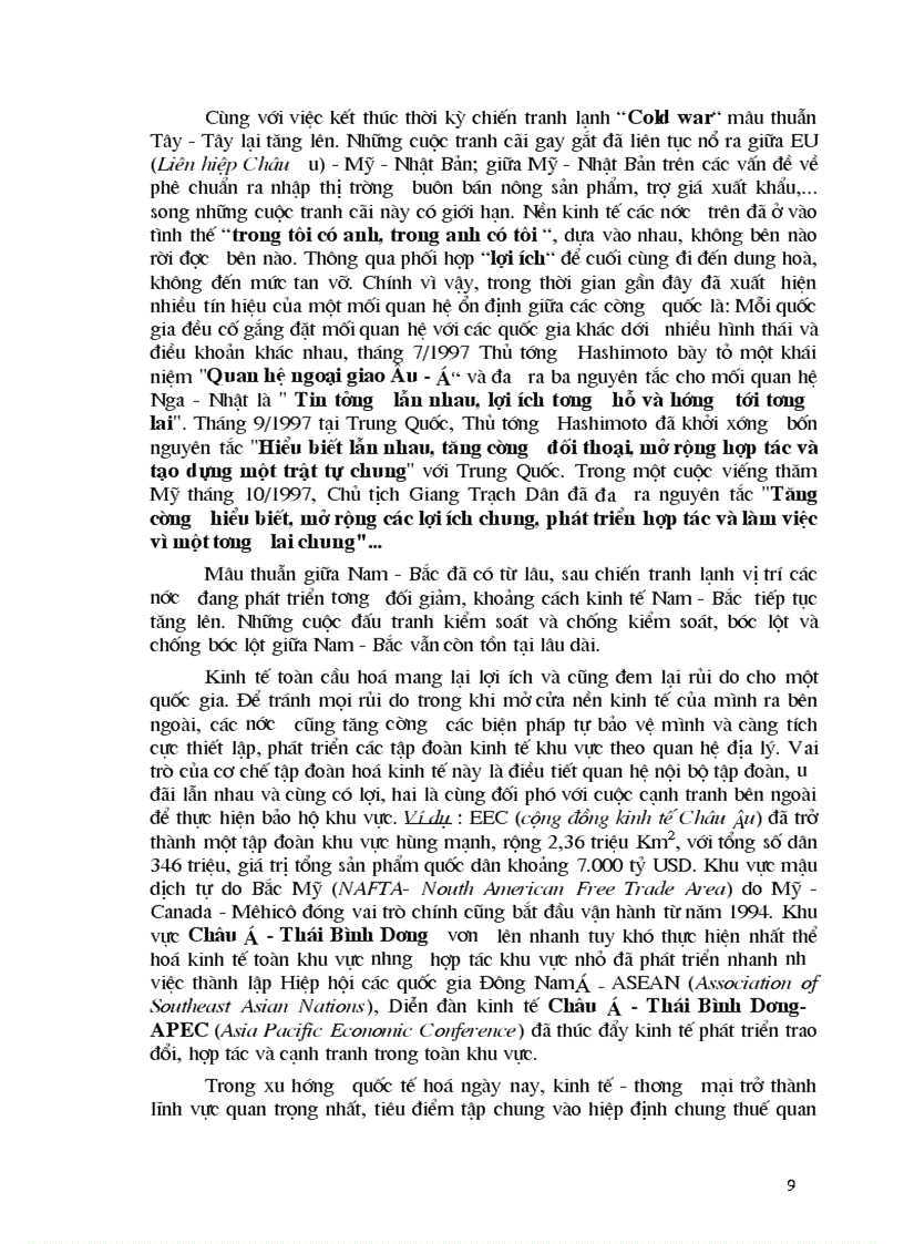 image for page Xu thế quốc tế hoá của nền kinh tế thế giới sự P triển của vòng cung CA TBD với T động của nó tới việc H định chính sách