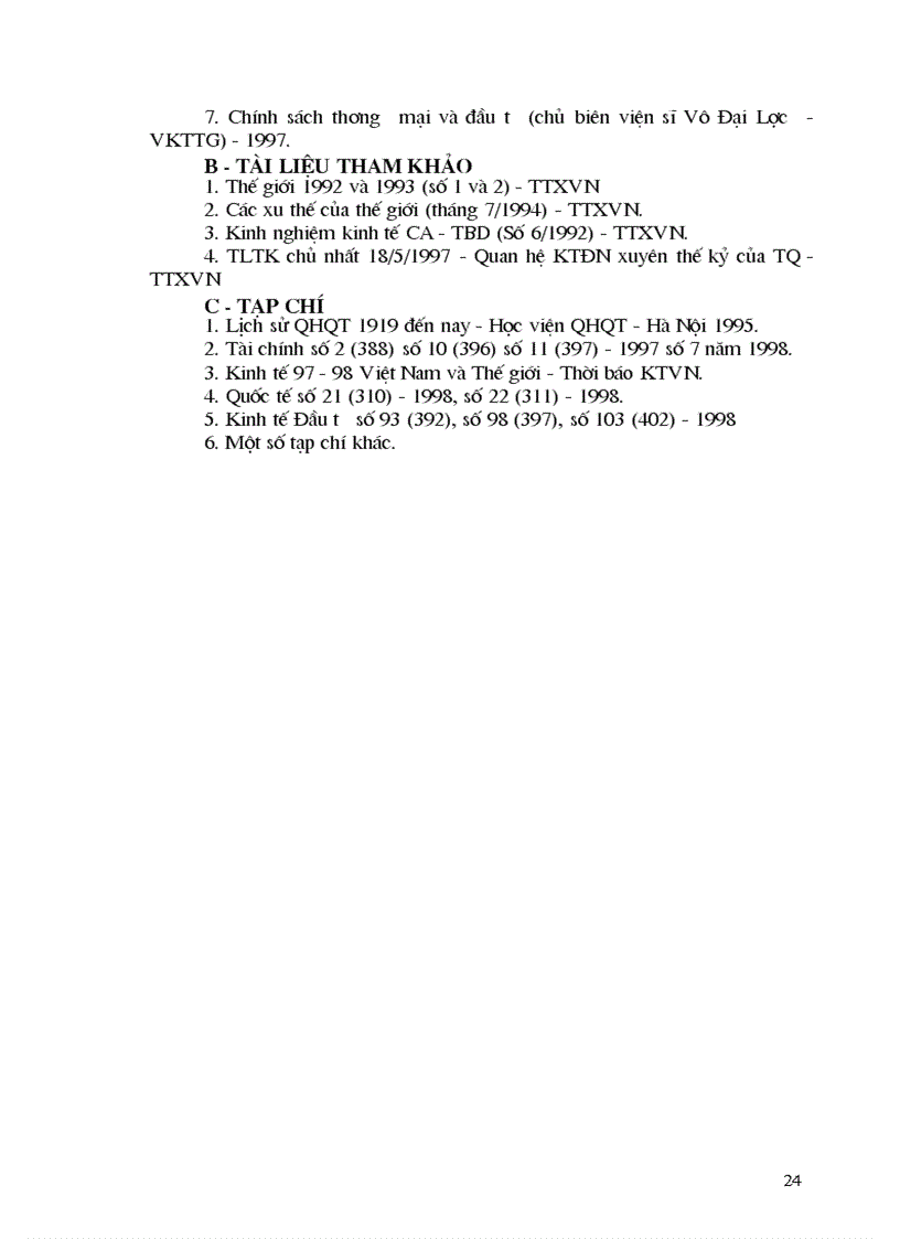 image for page Xu thế quốc tế hoá của nền kinh tế thế giới sự P triển của vòng cung CA TBD với T động của nó tới việc H định chính sách