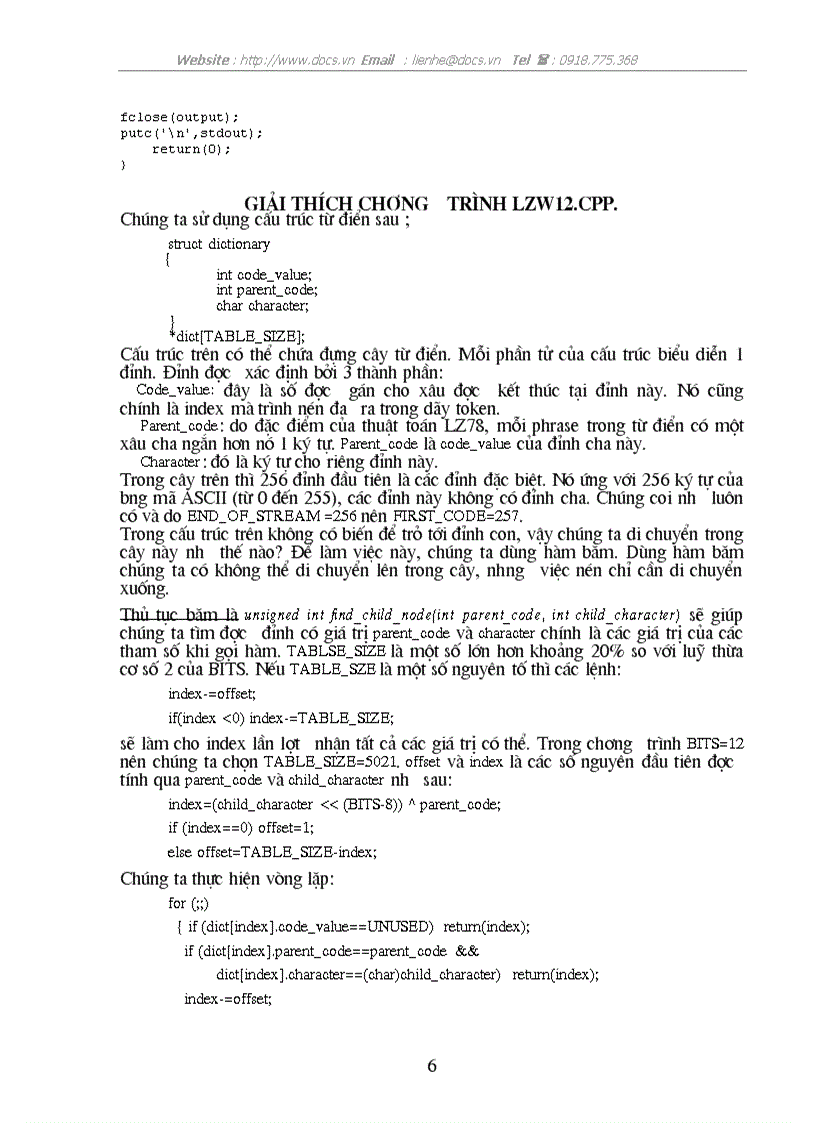 image for page Chạy Phân tích trình LZW 12