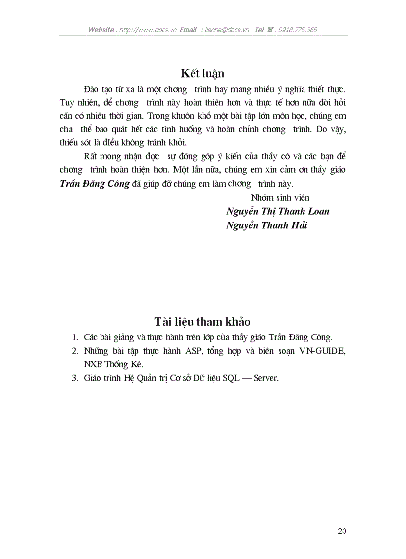 image for page Xây dựng 1 chương trình đào tạo từ xa 1 môn học