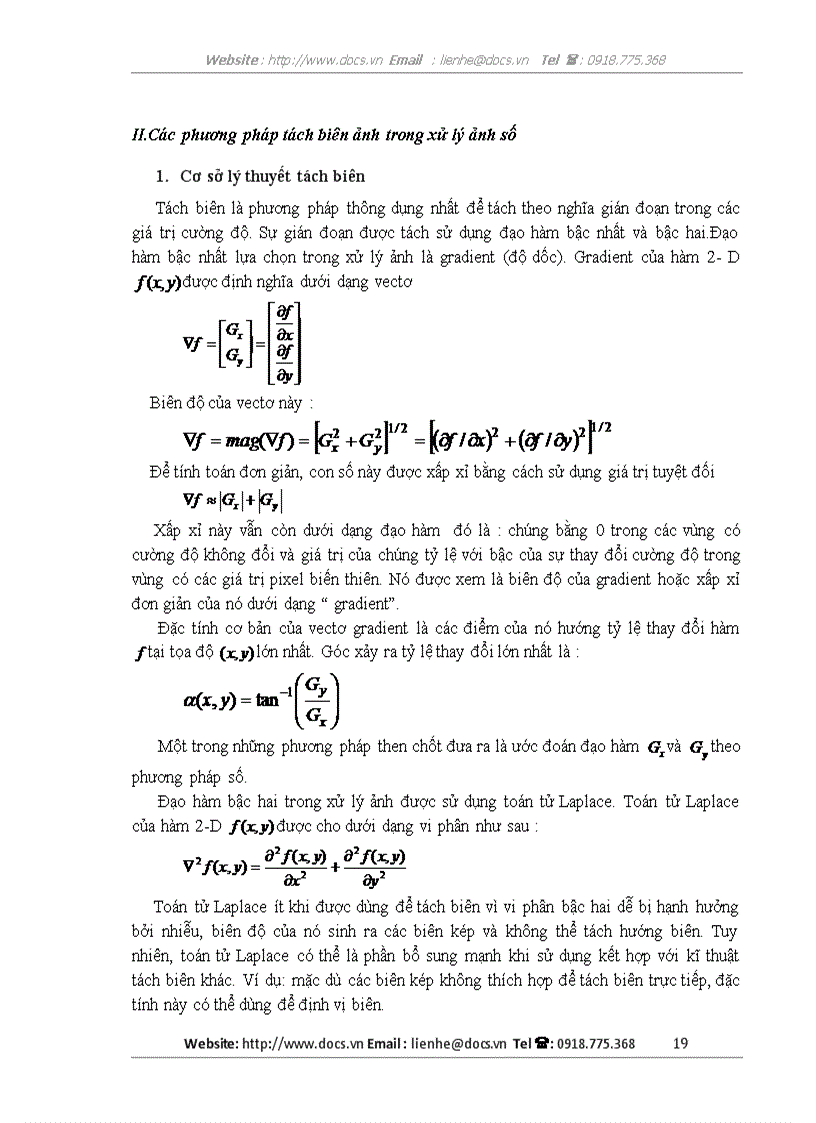 image for page Nghiên cứu các vấn đề về phát hiện tách biên ảnh Image Extraction trong xử lý ảnh số