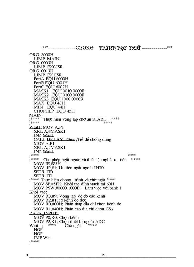 image for page Thiết kế dùng Chip vi điều khiển 8051 áp dụng vào đo nhiệt độ của lò
