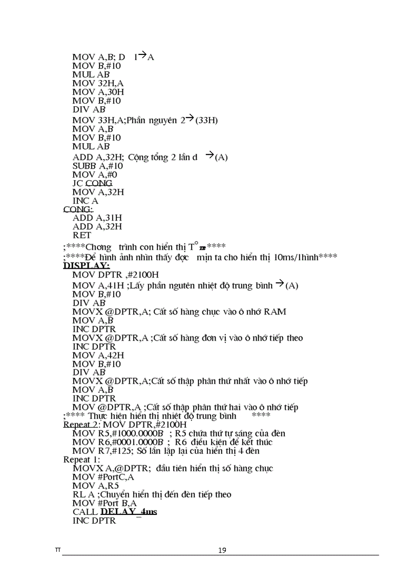 image for page Thiết kế dùng Chip vi điều khiển 8051 áp dụng vào đo nhiệt độ của lò