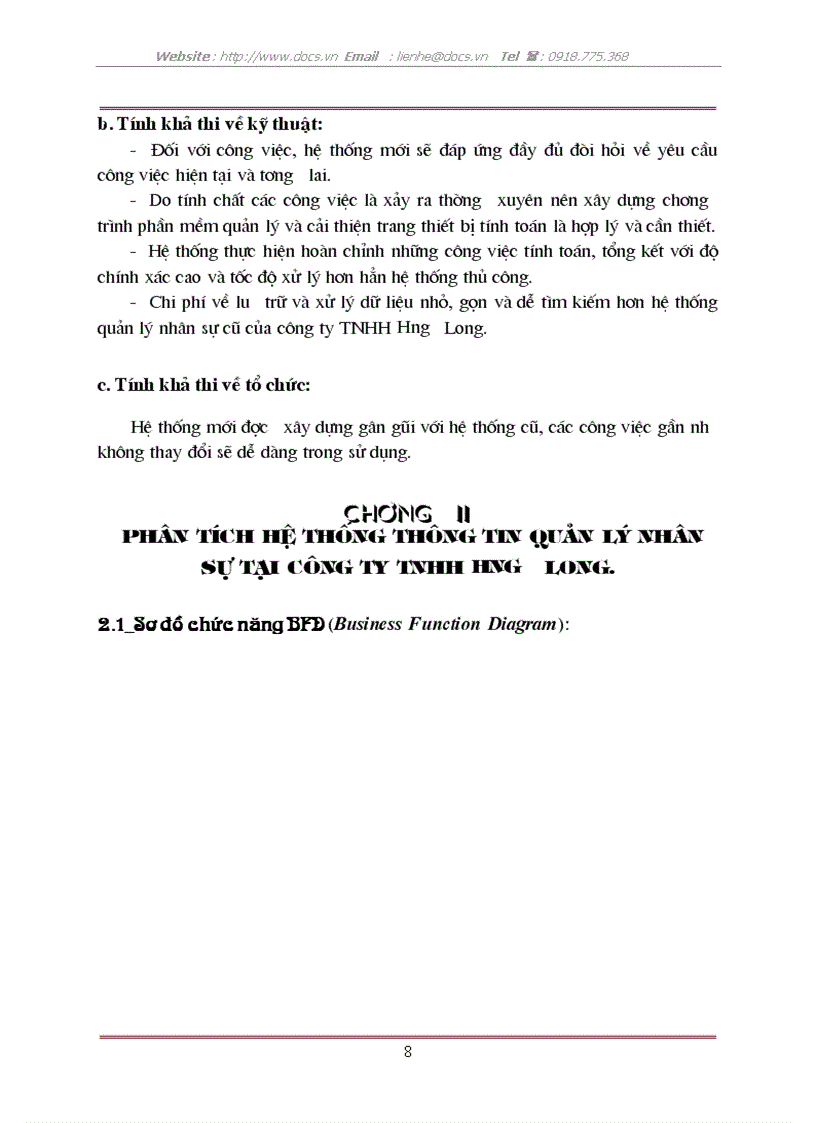 image for page Phân tích thiết kế hệ thống thông tin quản lý nhân sự tại C ty TNHH Hưng Long