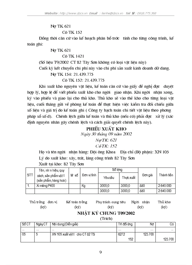 image for page Hoàn thiên hạch toán chi phí nguyên vật liệu trực tiếp tại Công ty Xây dựng số 1