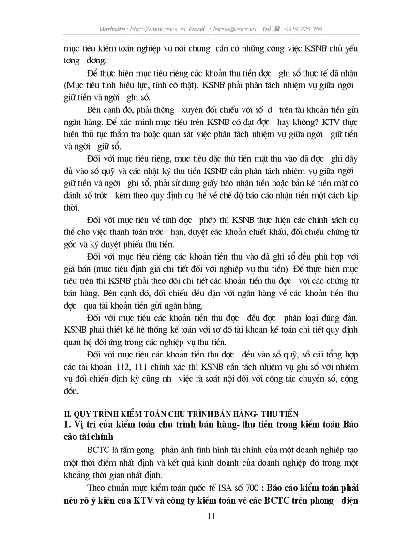 image for page Kiểm toán chu trình bán hàng thu tiền trong kiểm toán BCTC do Công ty Kiểm toán và Dịch vụ Tin học AISC thực hiện