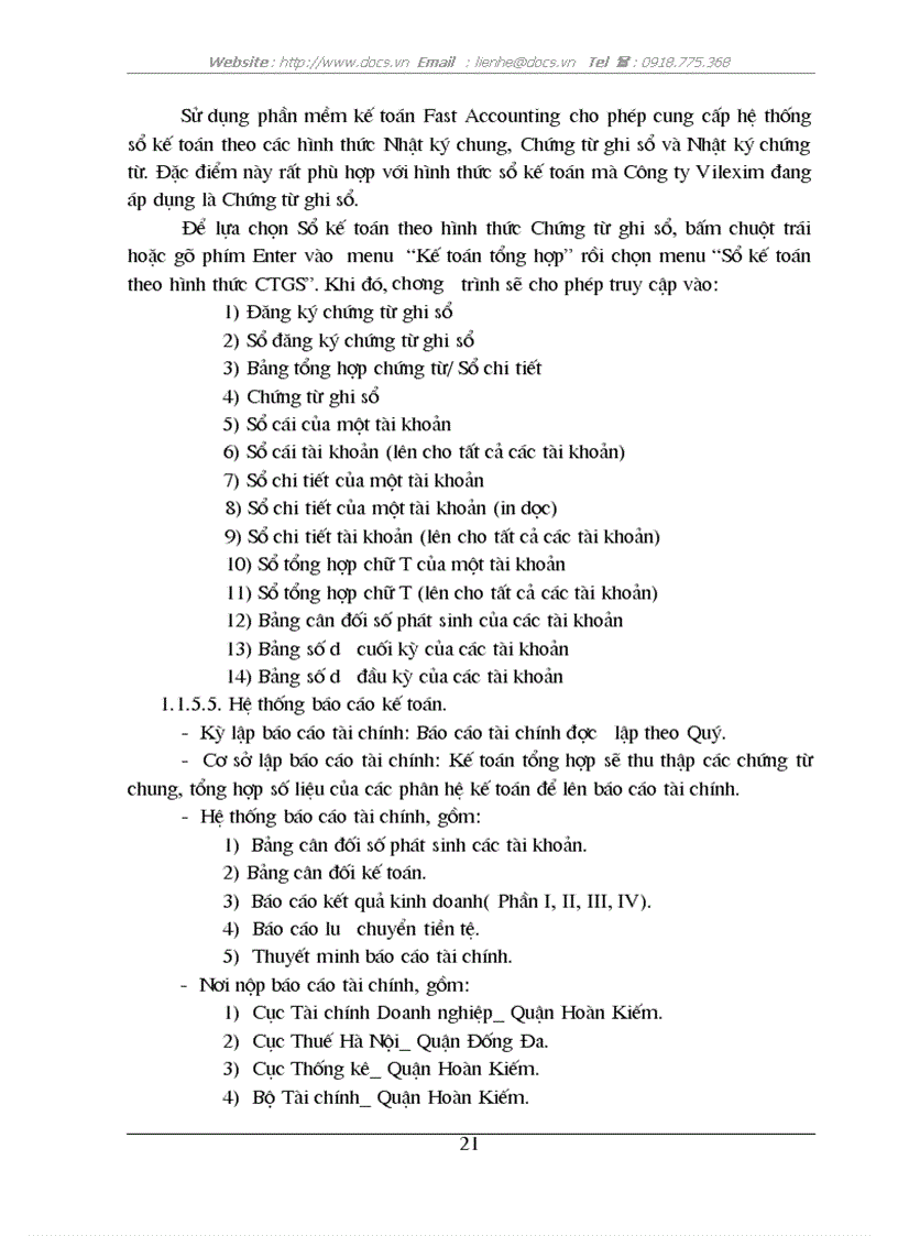 image for page Kế toán tiêu thụ và xác định kết quả tiêu thụ hàng hoá tại Công ty Cổ phần XNK và Hợp tác đầu tư Vilexim