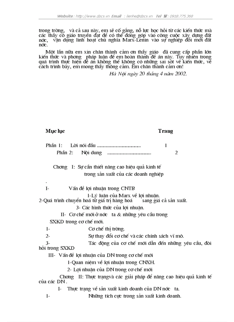 image for page Vấn đề lợi nhuận với việc nâng cao hiệu quả kinh tế trong sản xuất của các doanh nghiệp nước ta hiện nay
