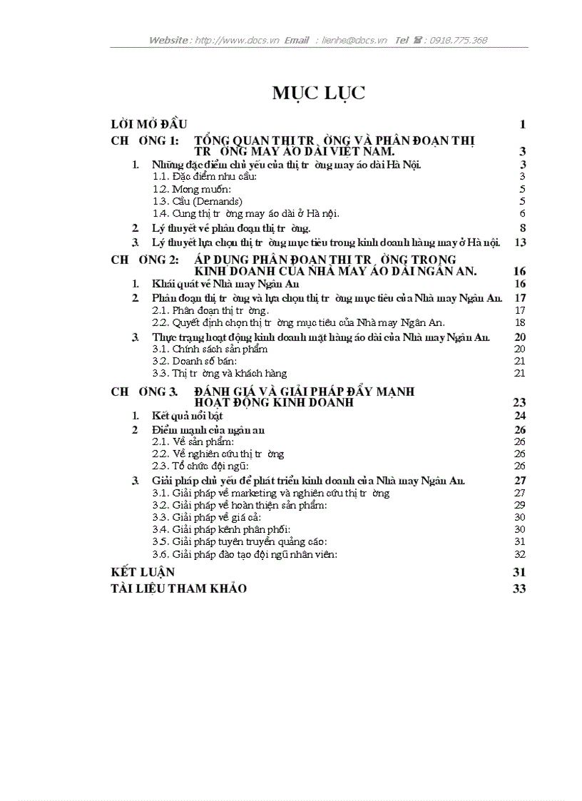 image for page Phân đoạn thị trường lựa chọn thị trường mục tiêu cho mặt hàng áo dài của nhà may Ngân An