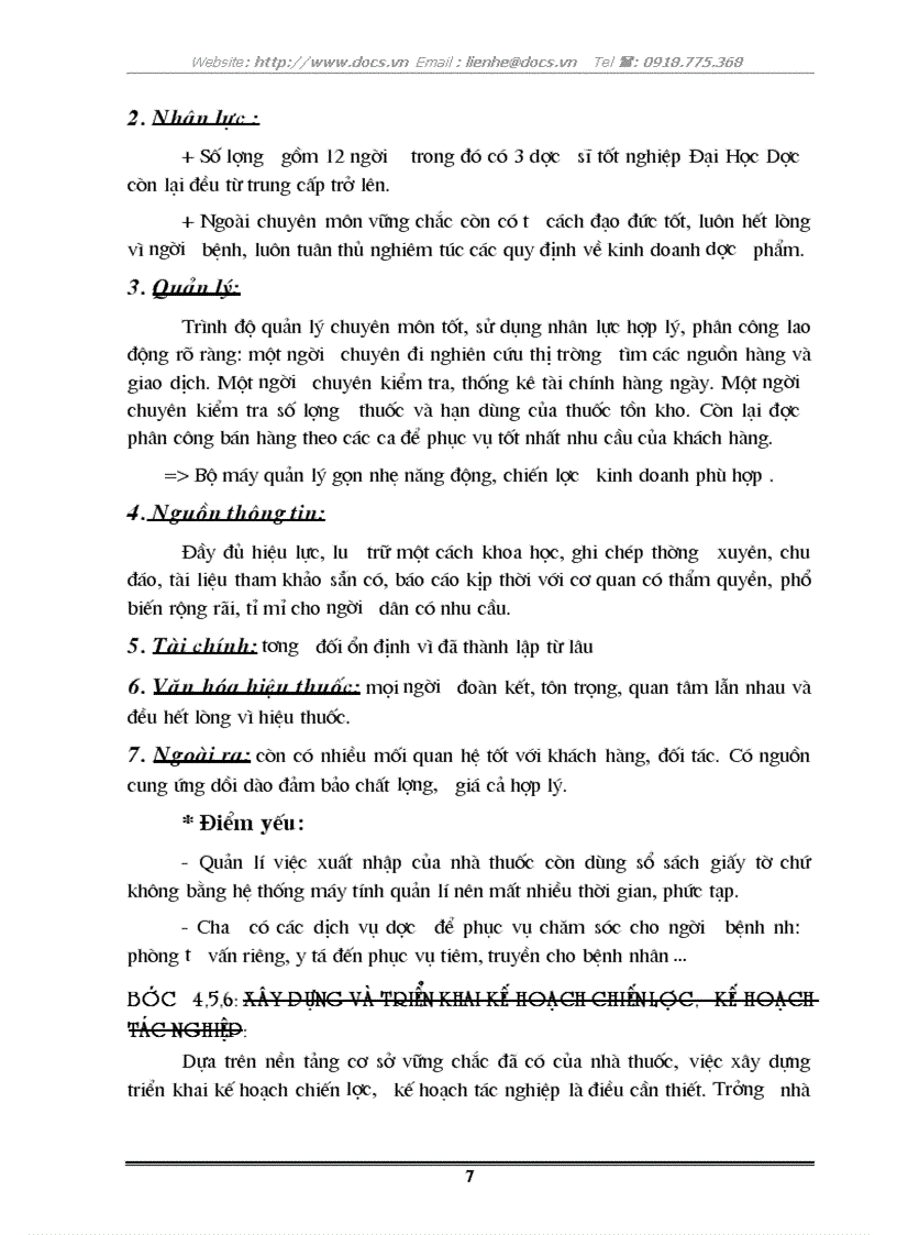 image for page Hoạch định chiến lược của doanh nghiệp Nhà thuốc 48 Hai Bà Trưng